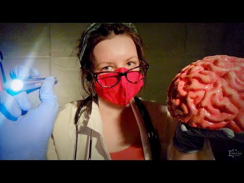 ASMR Medical doctor exam role play in GIBBERISH (eye exam and general, soft spoken)