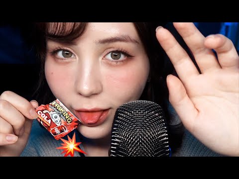 ASMR パチパチキャンディのマウスサウンドとハンドムーブ、聞き取れない囁き　Pop Rocks Mouth sounds, Hand movement and Inaudible whisper