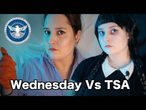 🖤 Wednesday Vs TSA [ASMR] Role Play ✈️