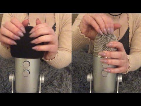 ASMR- Fast and Aggressive Mic Scratching With and Without The Cover- No Talking