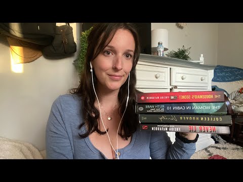 ASMR book haul and review + reading summary’s, whispering with tapping