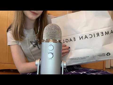 ASMR Mall Shopping Haul (Lots Of Fabric Sounds + Tapping)