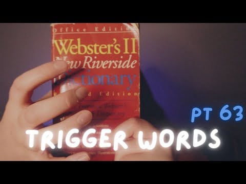ASMR Dictionary Trigger Words 📕 pt. 63