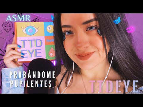 Probándome pupilentes de TTDEye 👀 | #ttdeye | Sonidos relajantes | Andrea ASMR 🦋