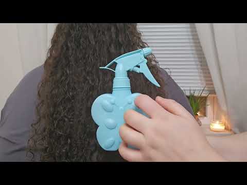 🦋 ASMR Wet Hair Brushing w/ Spray Bottle & Mousse 🦋