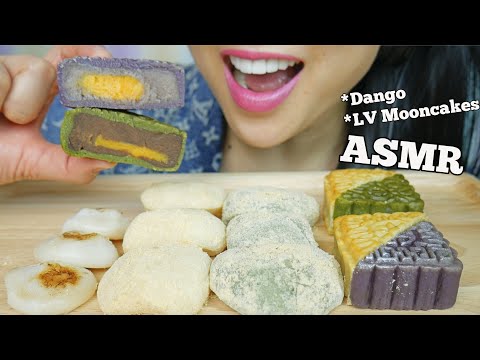 ASMR LOUIS VUITTON MOONCAKE + DANGO MOCHI (EATING SOUNDS + MUSIC BOX MELODY) NO TALKING | SAS-ASMR