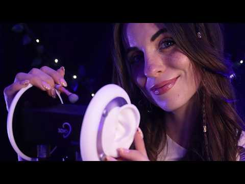 ASMR 3Dio - Massage d'oreilles pour dormir ✨​Ear attention✨​ (pinceaux, ear massage, fluffy)