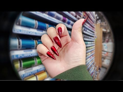 Public ASMR with Fisheye Lens🐠(Lofi Tapping Scratching)