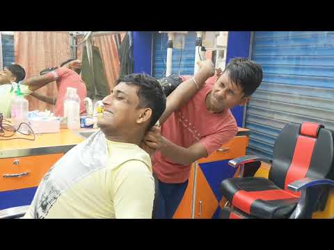 ASMR Powerful head & body massage with neck cracking by bapan barber