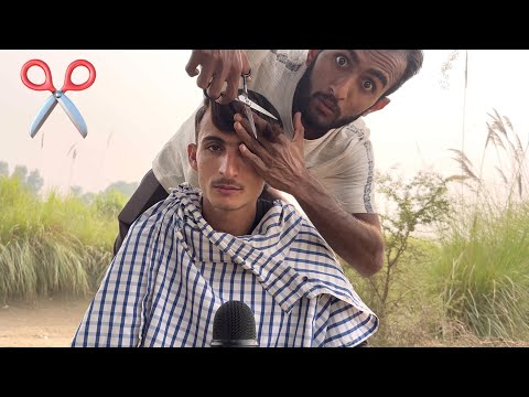 ASMR Haircut But I Am Fake Barber 💈