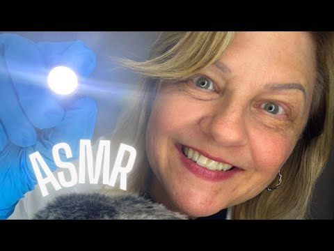 ASMR | Doctor Roleplay | Head, Nose, Throat Exam... You might have Strep Throat!  Flashlight Trigger