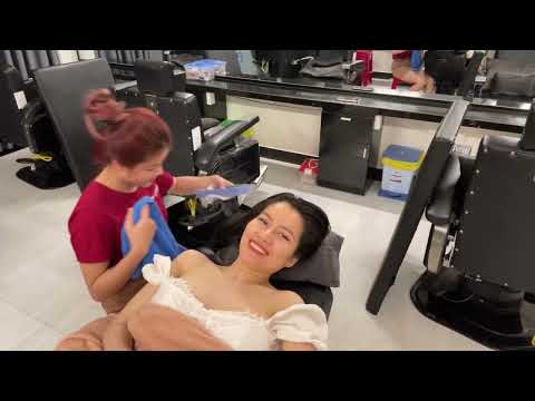 Thuong and Beautiful Masseuse at Busan Barbershop in Danang