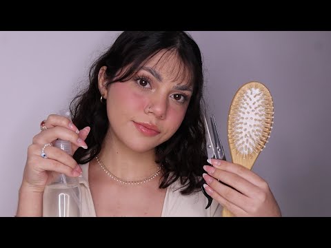 ASMR corte de cabello relajante + mouth sounds + visuales | Dámaris ASMR♡