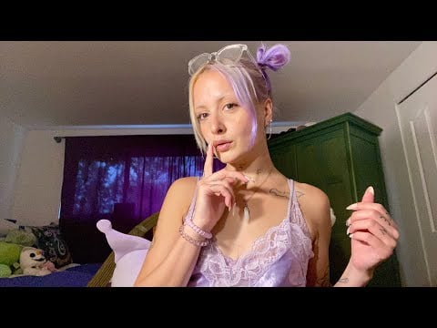 💜🤍 WLW ASMR  - Sleepover with your Crush ! 🤍✨