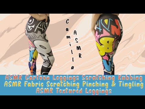 ASMR Cartoon Leggings Scratching ASMR Fabric Scratching Pinching & Tingling ASMR Textured Leggings