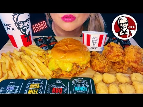 ASMR EATING KFC MUKBANG EXTRA CRISPY CHICKEN (No Talking) EATING SOUNDS | Mandy Foods ASMR
