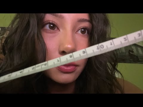 ASMR measuring and marking your face (lofi)