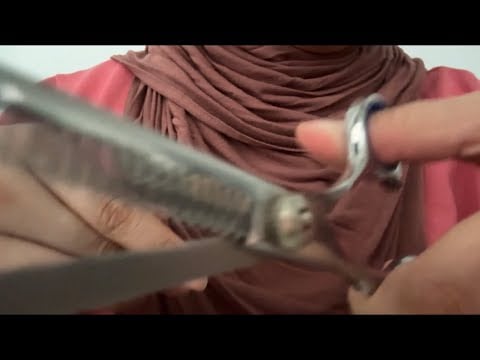 ASMR | 1 minute fast haircut roleplay (personal, scissors, camera touch)