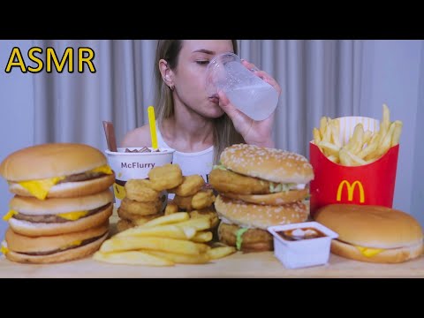 ASMR MUKBANG - MC DONALDS (MC CHICKEN, MC CHEESEBURGUER, NUGGETS, MC FLURRY)