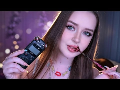 ASMR🌙УСНИ под эти ЗВУКИ на Tascam😴звуки рта,шипучка,ложечка для меда