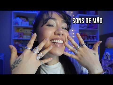ASMR RÁPIDO com MUITOSSS SONS DE MÃO (com e sem anéis, sal e pimenta, estralos e mais)