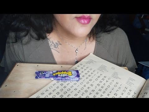 ASMR masticando chicle!/jugado sopa de letras + historytime descubrí "novio de mi hija tenía novia"