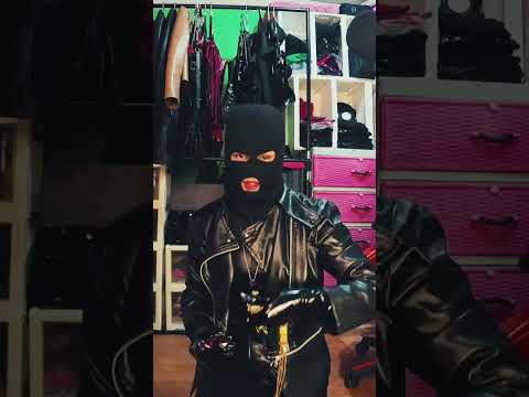 Roleplay: Robber on BALACLAVA MASK and LEATHER Catsuit BOOTS Gloves Part 1