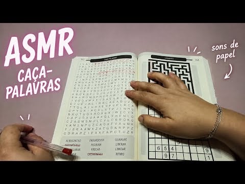 ASMR CAÇA PALAVRAS | SONS RELAXANTES PARA DORMIR 😴✨
