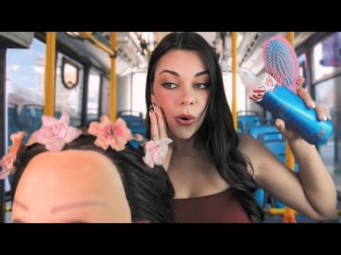 ASMR: Amiga Faz Trança No Seu Cabelo No Ônibus 🧴👩🏻‍🦱