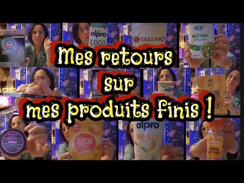 Asmr français: Mes retours sur mes produits finis !🍪🥫🍕🧀🍖🍇