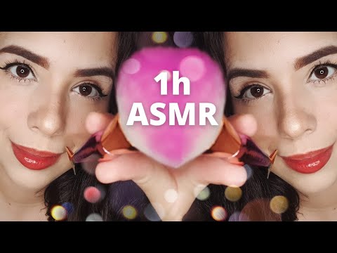 1h ASMR BINAURAL: MOUTH SOUNDS & CAMERA BRUSHING (NO TALKING)