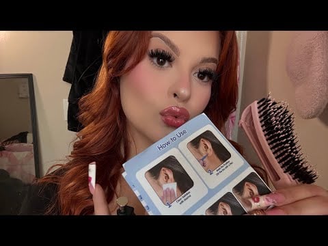 ASMR We’re Late for Brunch! 💋 Finishing Touches (Ear Piercing, Hair Fix, Makeup)