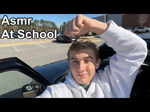 Asmr in the school parking lot Lofi tapping and hand sounds