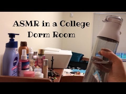 ASMR Tapping Around in My Room| College Dorm Tour