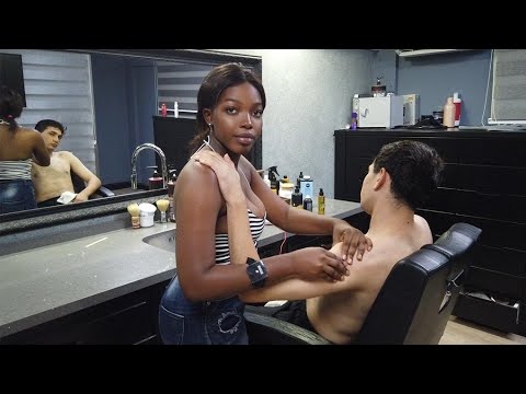 💈SLEEP TIGHT 💤 RELAXING ASMR BARBERSHOP MASSAGE & SCRATCHING by AFRICAN LADY BARBER