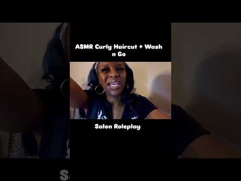 ASMR Curly Haircut + Wash n Go Salon Roleplay Snippet  #satisfyingvideo  #asmrvideos