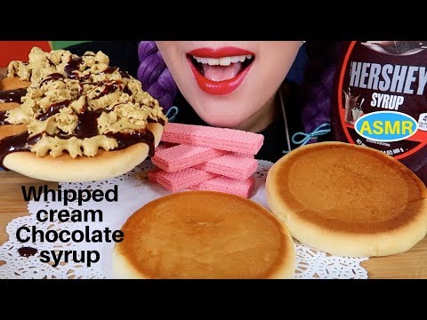 ASMR KOREAN SWEET BUN HOTTEOK+CHOCOLATE SYRUP SEATING SOUND |꿀호떡과 초코시럽 리얼사운드 먹방|CURIE.ASMR