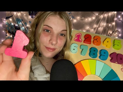 ASMR│over explaining a wooden puzzle + tapping and tracing 🧩