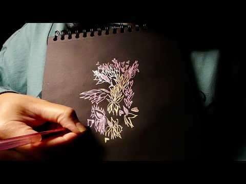 ASMR Gel Pen Drawing