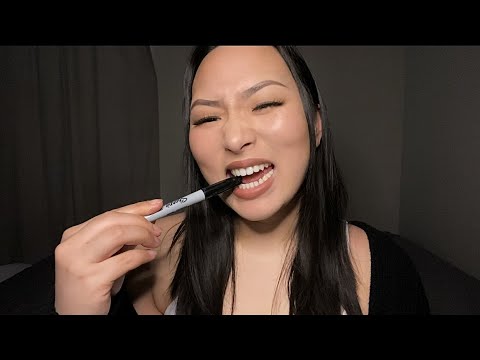 HIGH ASMR | SHARPIE CAP CHEWING