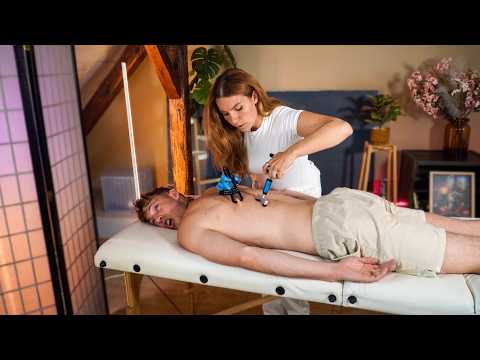 ASMR the BEST Chiropractic Skin CRACKING Adjustments for BACK & Neck PAIN RELIEF | soft spoken