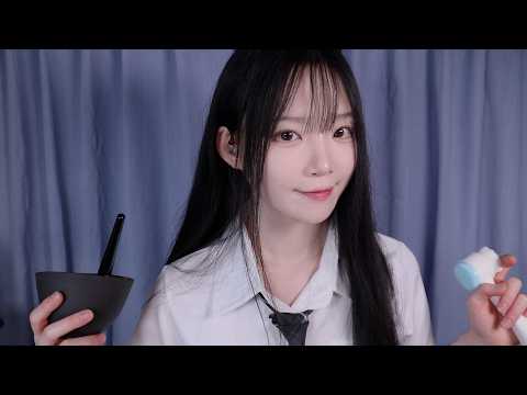 ASMR(Sub✔) 그러고 잘 거야? 내가 세수 시켜줄게 / 잠 오는 클렌징 & 스킨케어