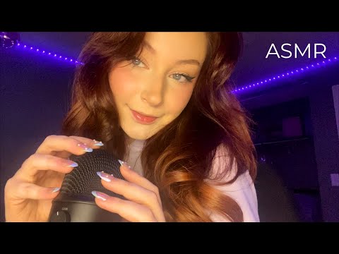 ASMR Clicky Trigger Words With Mic Tapping And Scratching, Hand Sounds