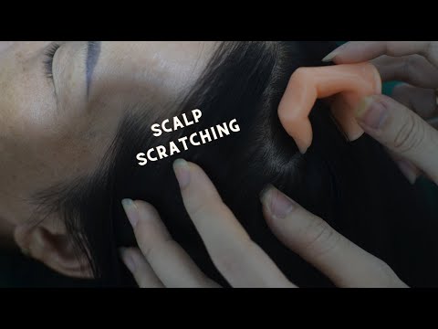 ASMR Real Person Scalp Massage, Scalp Scratching, Hair Parting Tingle, Sounds Make You Stress Relief