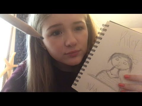 ASMR drawing you roleplay 👩‍🎨 tongue clicks soft spoken writing sounds etc