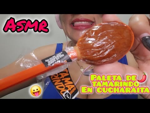 ASMR| PALETA ENCHILADA EN CUCHARITA| 100%RELAJANTE #asmr #asmrsounds 