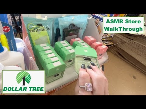 ASMR Gum Chewing Dollar Tree WalkThrough | Whispered Voice Over