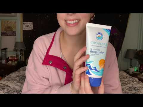 ASMR lotion and skin sounds, kisses, lip gloss sounds, and whispers!