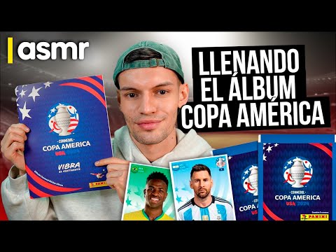 ASMR español para dormir llenando album copa america 2024 usa