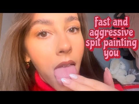 ASMR- Fast and aggressive spit painting you👩🏻‍🎨 (10 minute version)